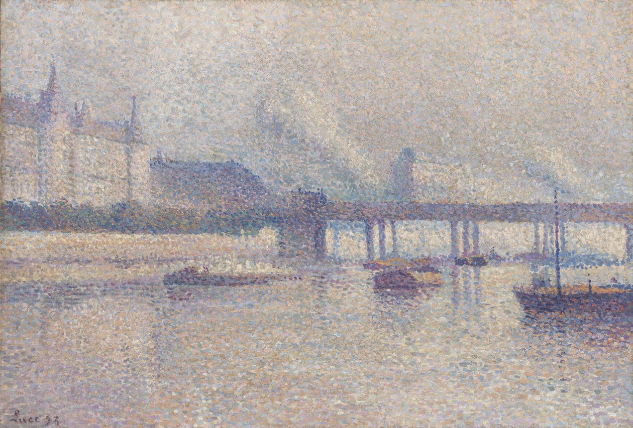 巴黎塞纳河畔，1893年 作者 马克西米利安·卢斯（Maximilien Luce）