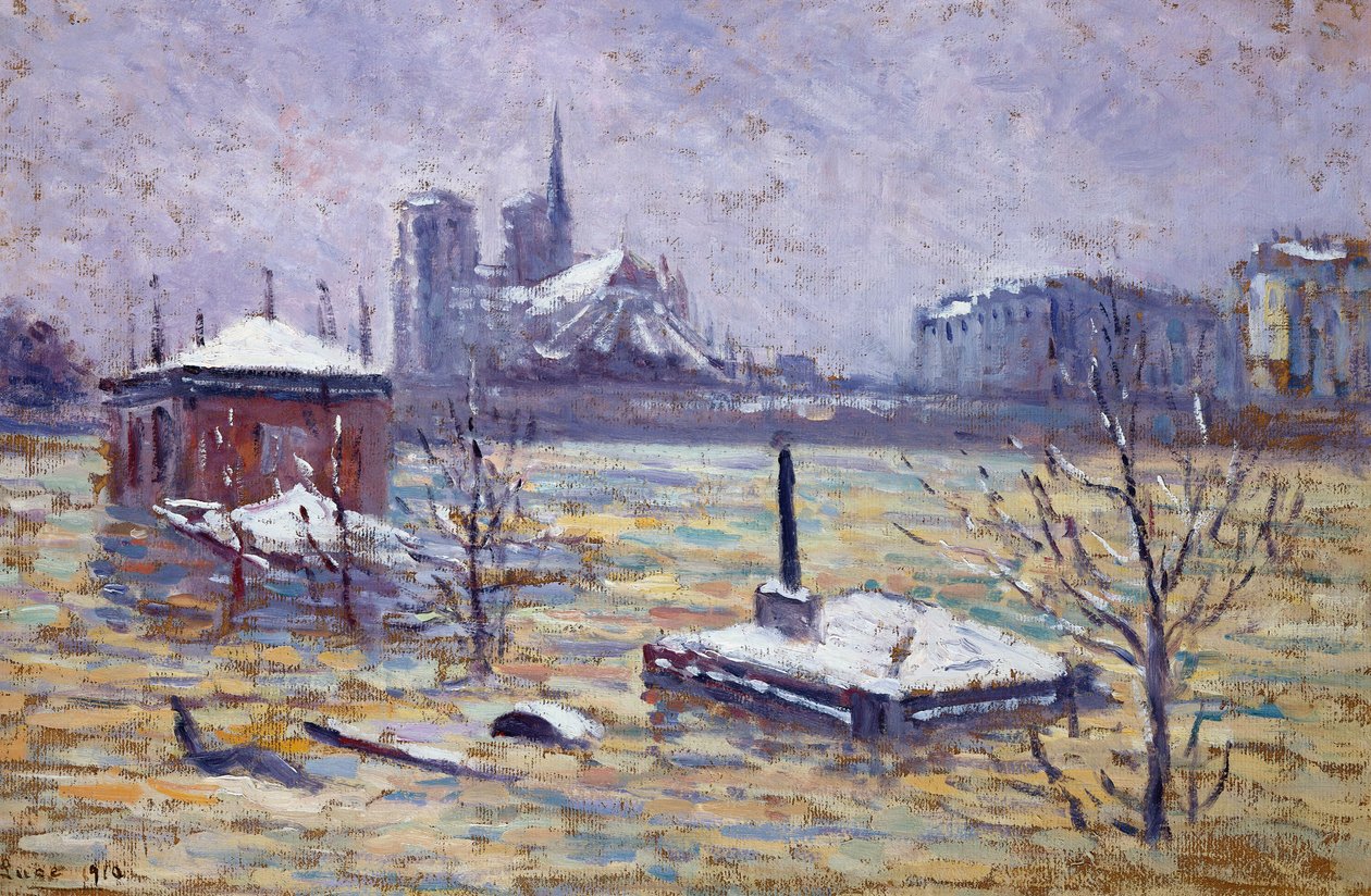 洪水，1910年 作者 马克西米利安·卢斯（Maximilien Luce）