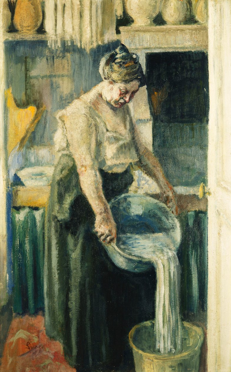 洗衣房； La Blanchisseuse， 作者 马克西米利安·卢斯（Maximilien Luce）