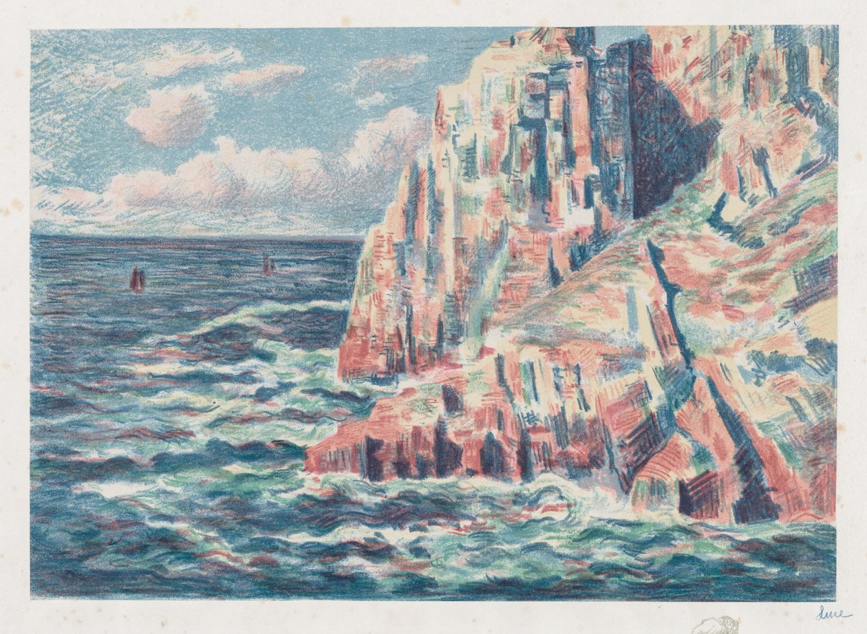 卡马雷特的海，红岩酒店 作者 马克西米利安·卢斯（Maximilien Luce）