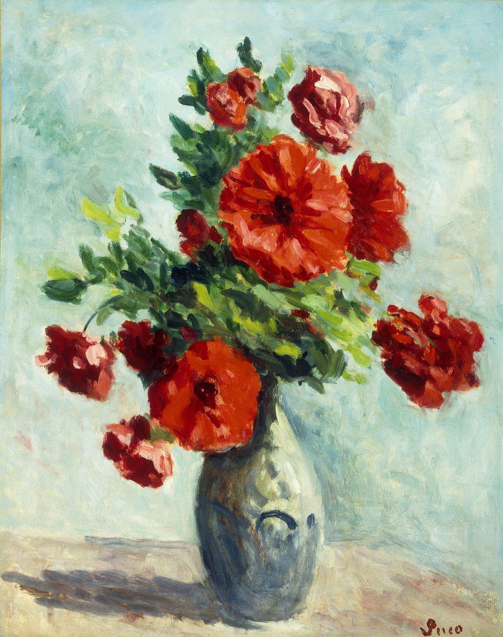 花瓶花；花瓶，1925-1930年 作者 马克西米利安·卢斯（Maximilien Luce）