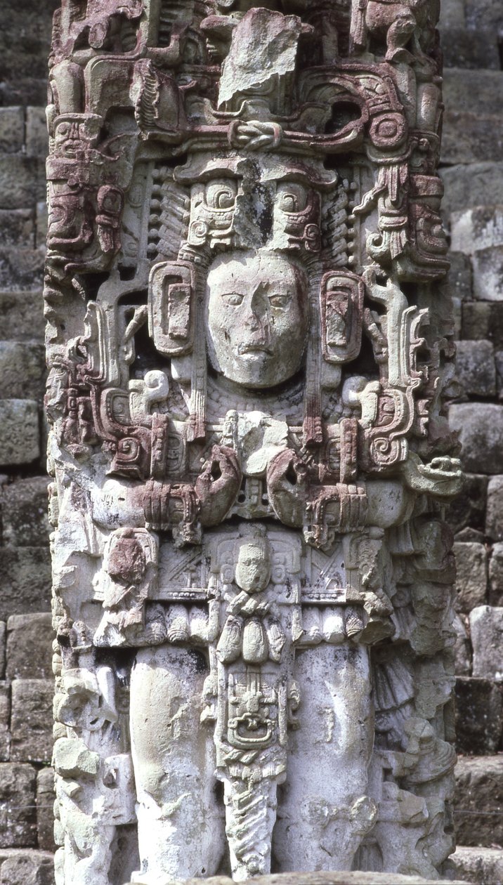 Copan Stela N，经典晚期，公元764年 作者 玛雅人