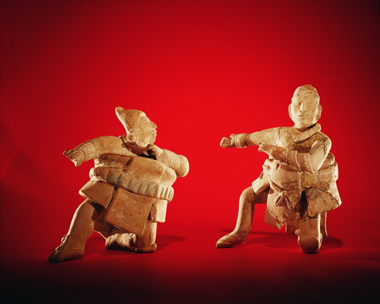 礼仪球员的数字，来自吉安娜岛，c.600（陶器） 作者 玛雅人
