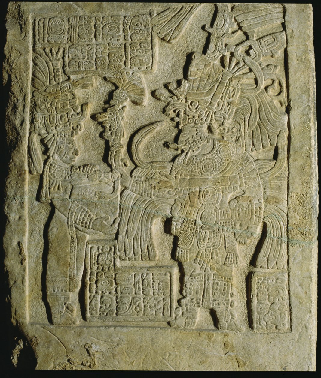 来自墨西哥恰帕斯州Yaxchilan的Lintel 53，经典晚期（公元600  -  900年） 作者 玛雅人