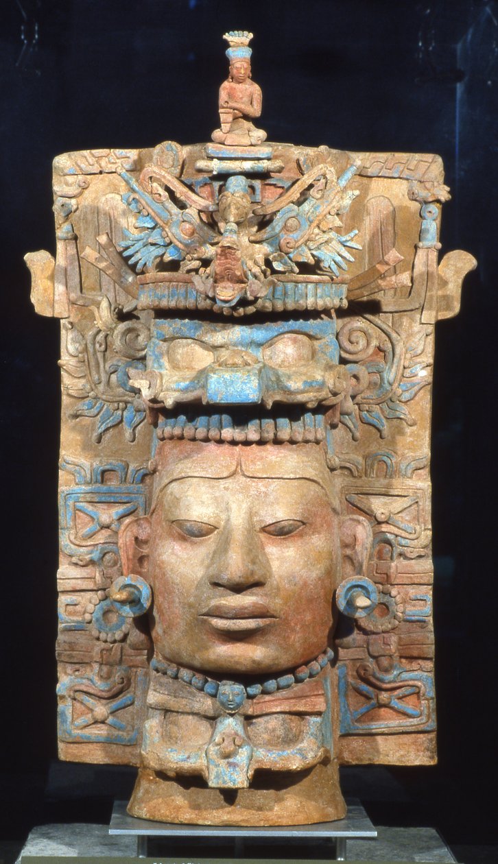 帕伦克，香炉，晚经典时期600-900 AD（兵马俑） 作者 玛雅人