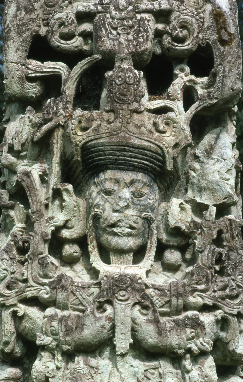 Stela B，Copan，经典晚期，公元731年 作者 玛雅人
