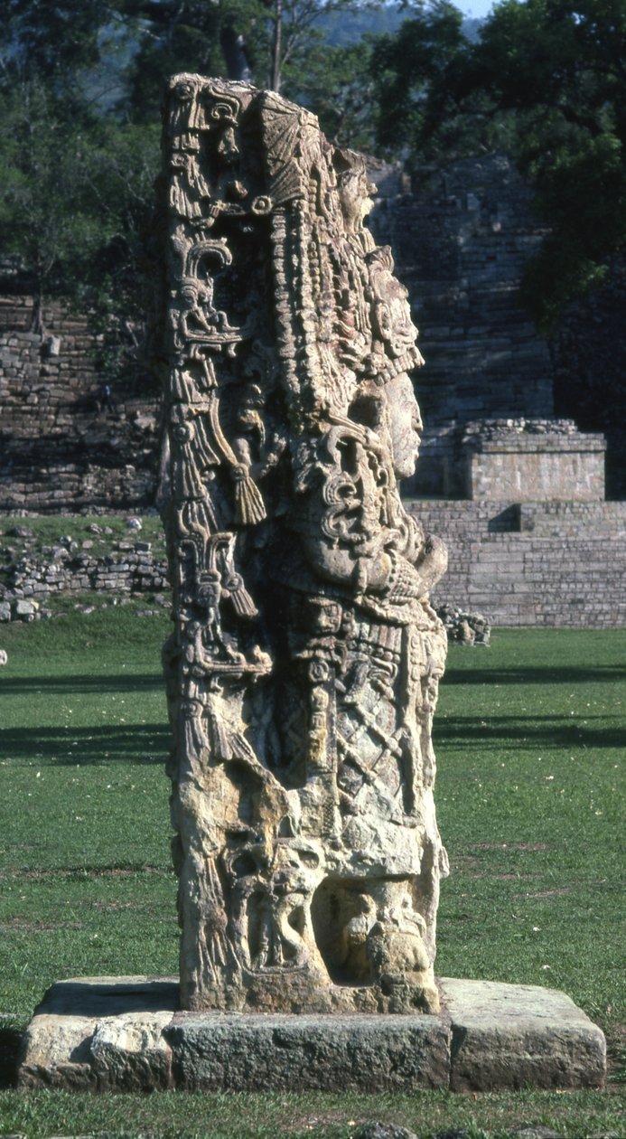Copan Stela H，经典晚期，公元730年 作者 玛雅人
