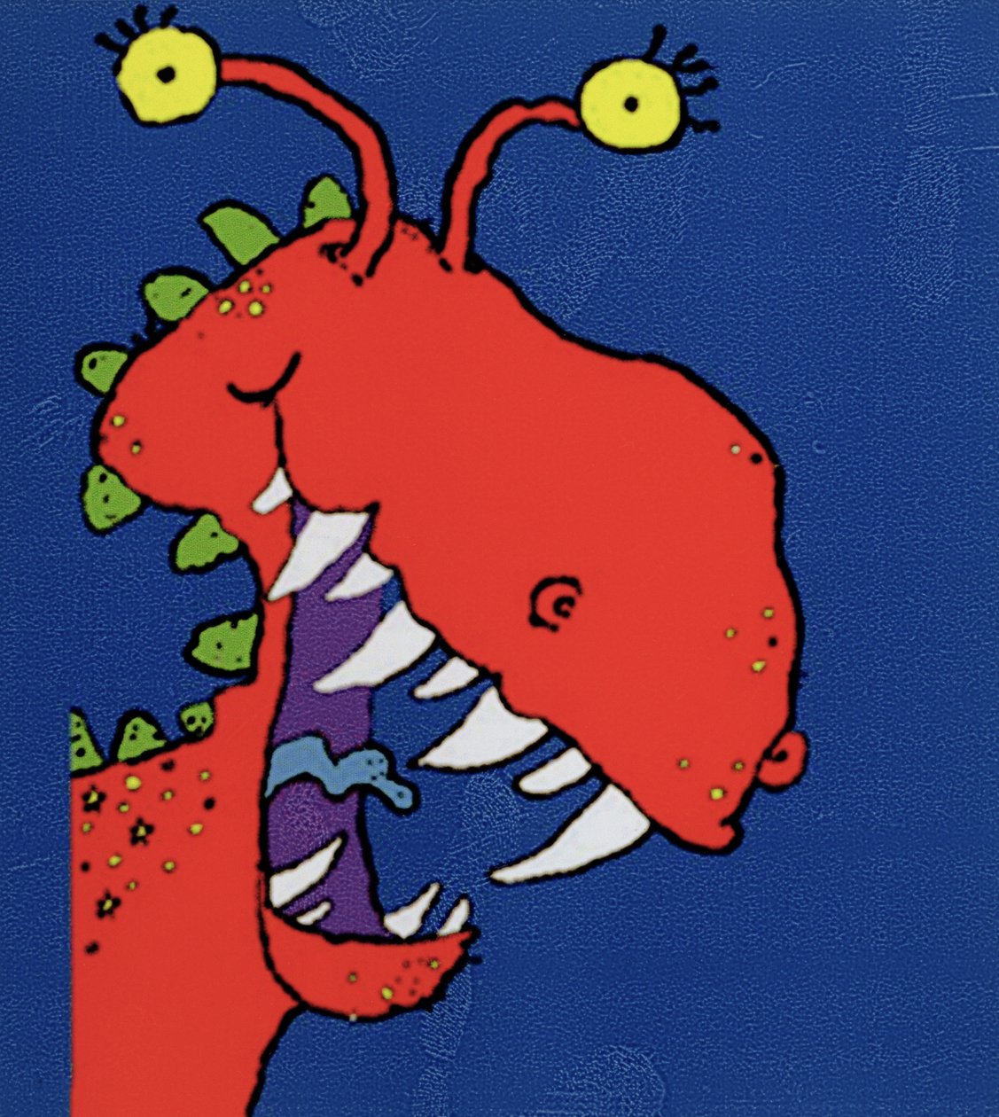 红色怪物，1998年（纸上墨水） 作者 梅莉·克里斯蒂（Maylee Christie）