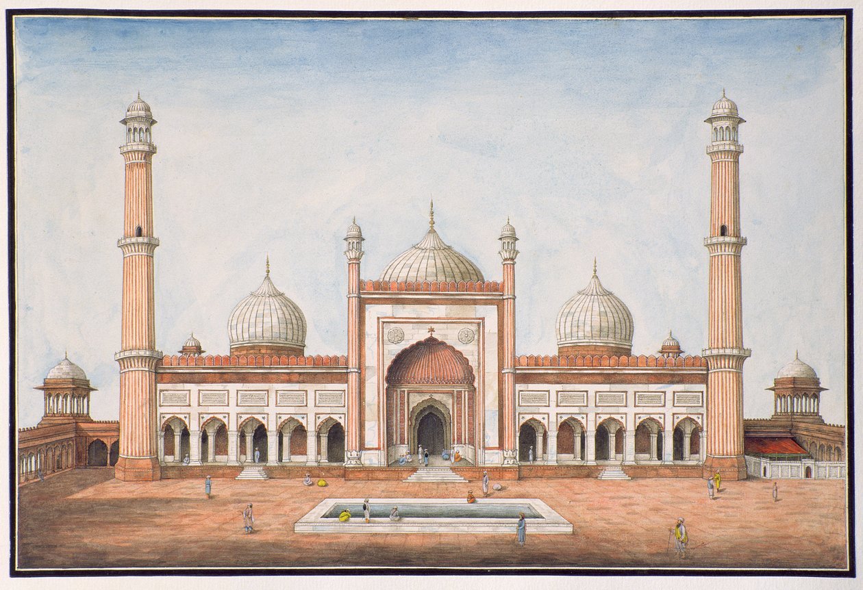 Jummah Musjeed，德里，1840年 作者 马扎尔或马扎尔·阿里·汗