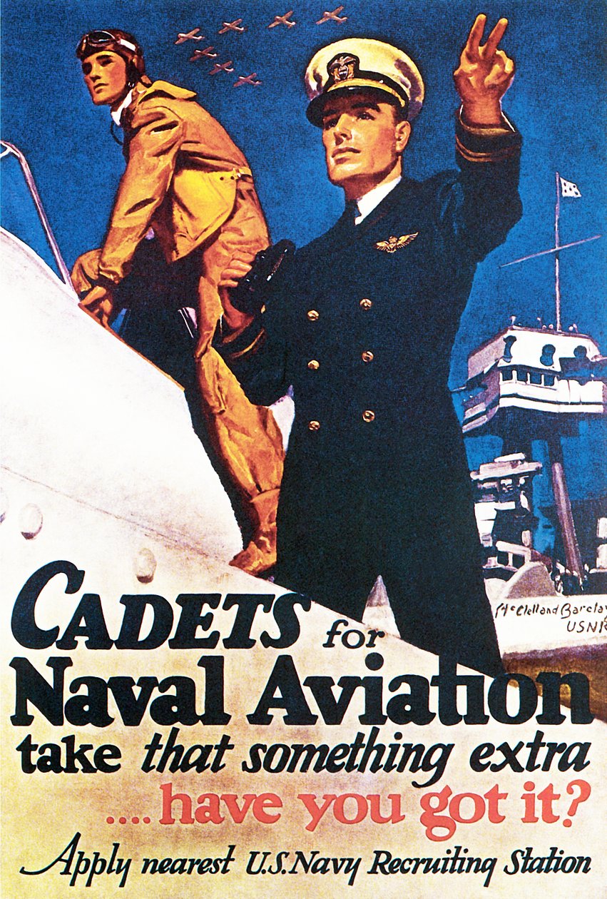 1943年，海军航空的学员们采取了额外的措施 作者 麦克莱兰·巴克莱
