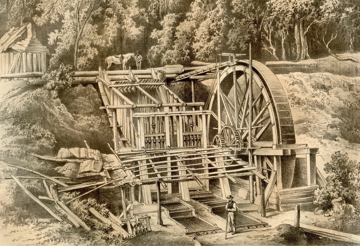 石英粉碎机，澳大利亚，1879年 作者 麦克法兰和埃斯金