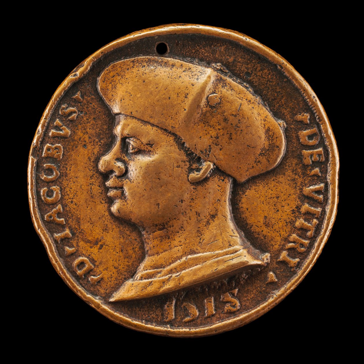 Jacques de Vitry-La Lière，死于1515年，教士，院长，和大法官[正面]，1518。 作者 1518 年的奖牌获得者