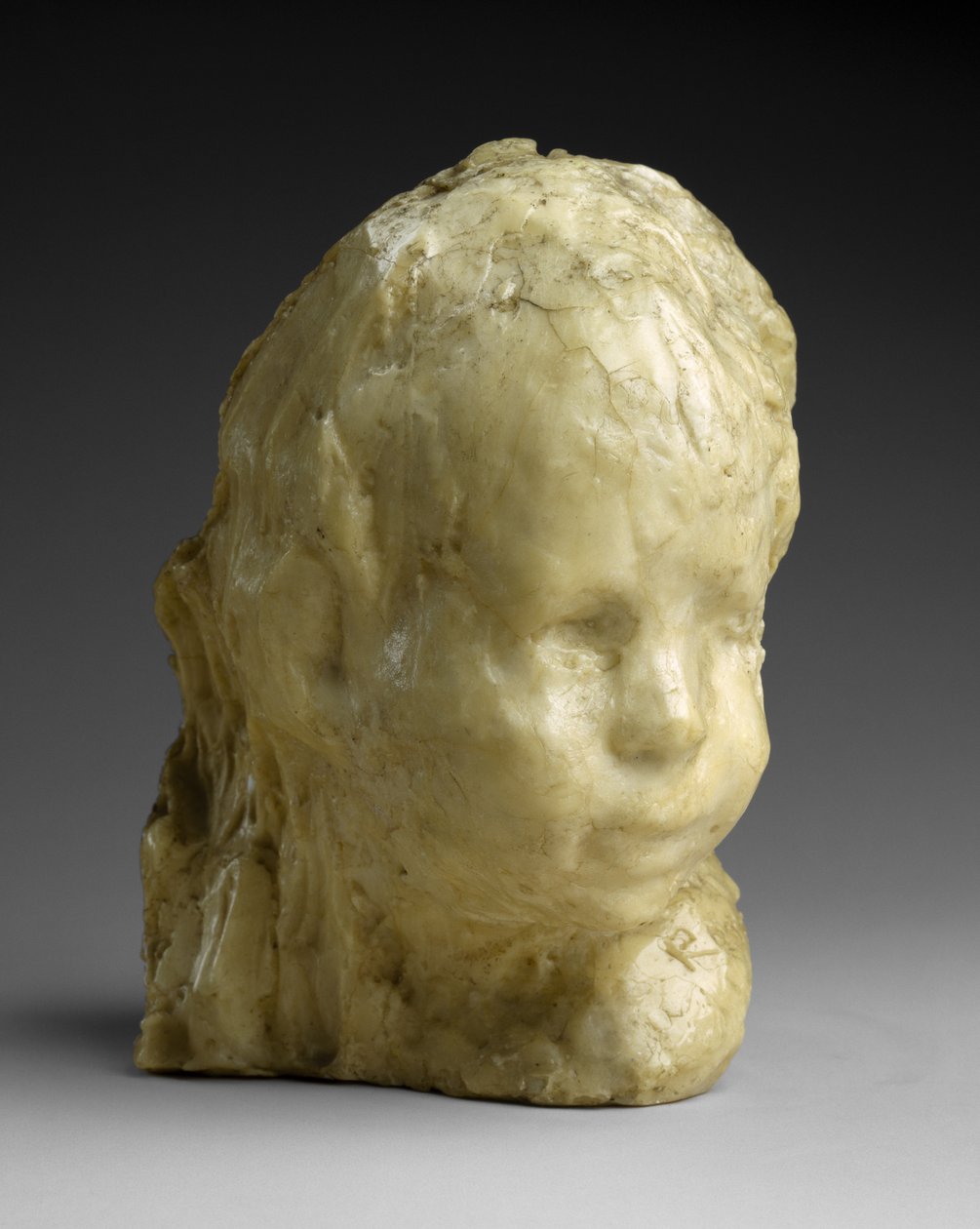 儿童头（犹太男孩），约1892年（蜡和灰泥） 作者 梅达多·罗索（Medardo Rosso）