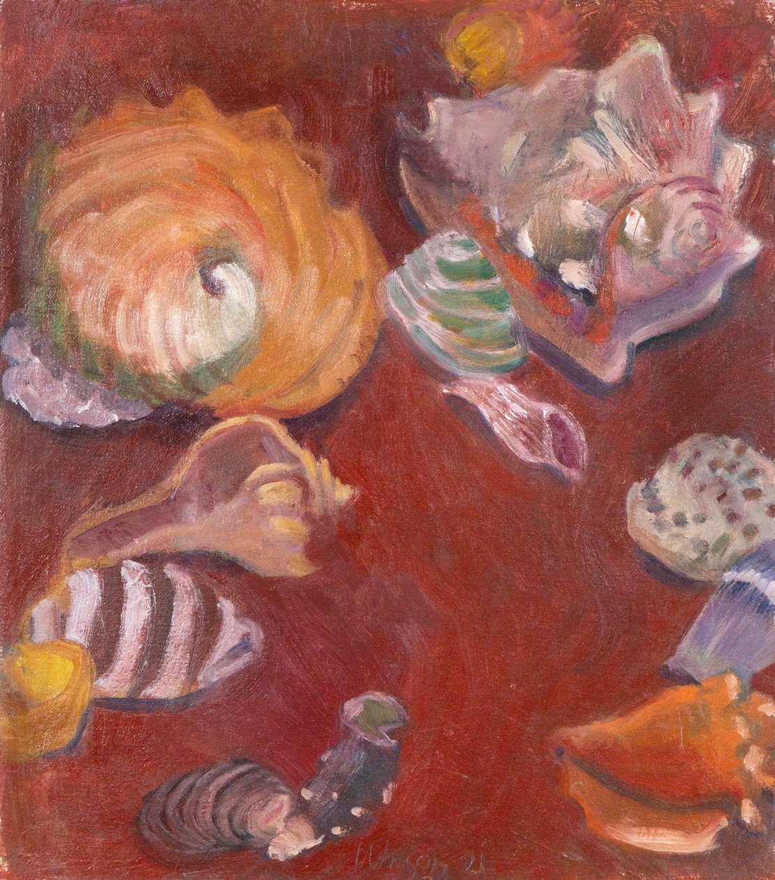 来自海底》，2021 年（布面油画） 作者 梅根·威廉姆森