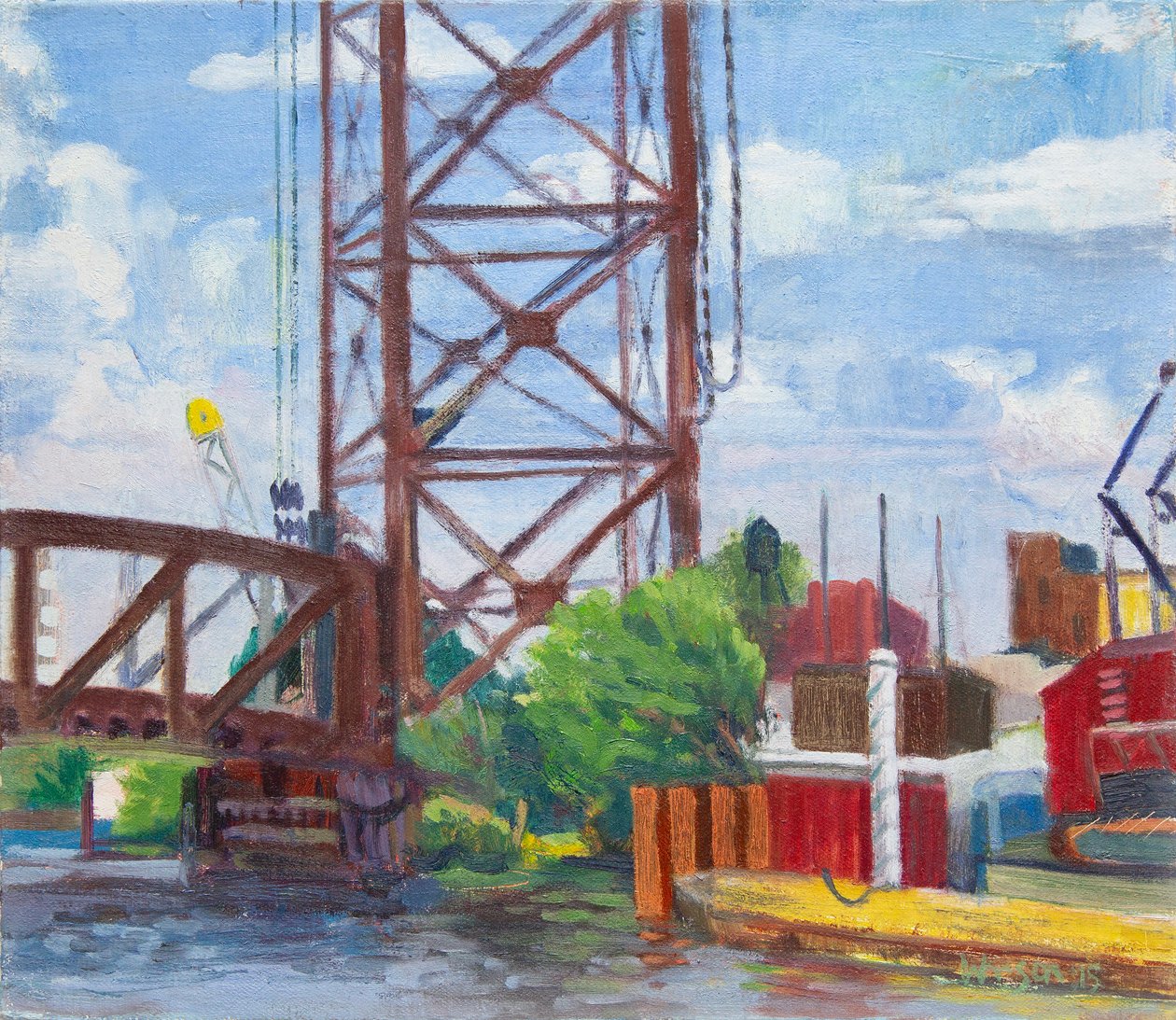屏东纪念公园景色，2015 年（布面油画） 作者 梅根·威廉姆森
