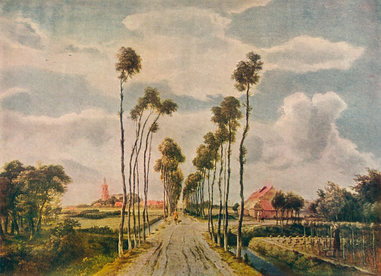 Middelharnis的大道》，1689年 作者 迈德特·霍贝玛