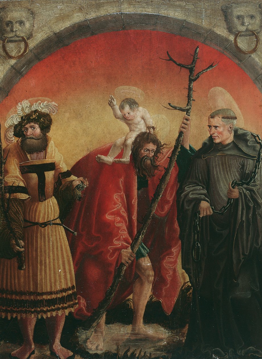 Hll.Achatius, Christophorus und Leonhard 作者 克里斯皮努斯传奇大师