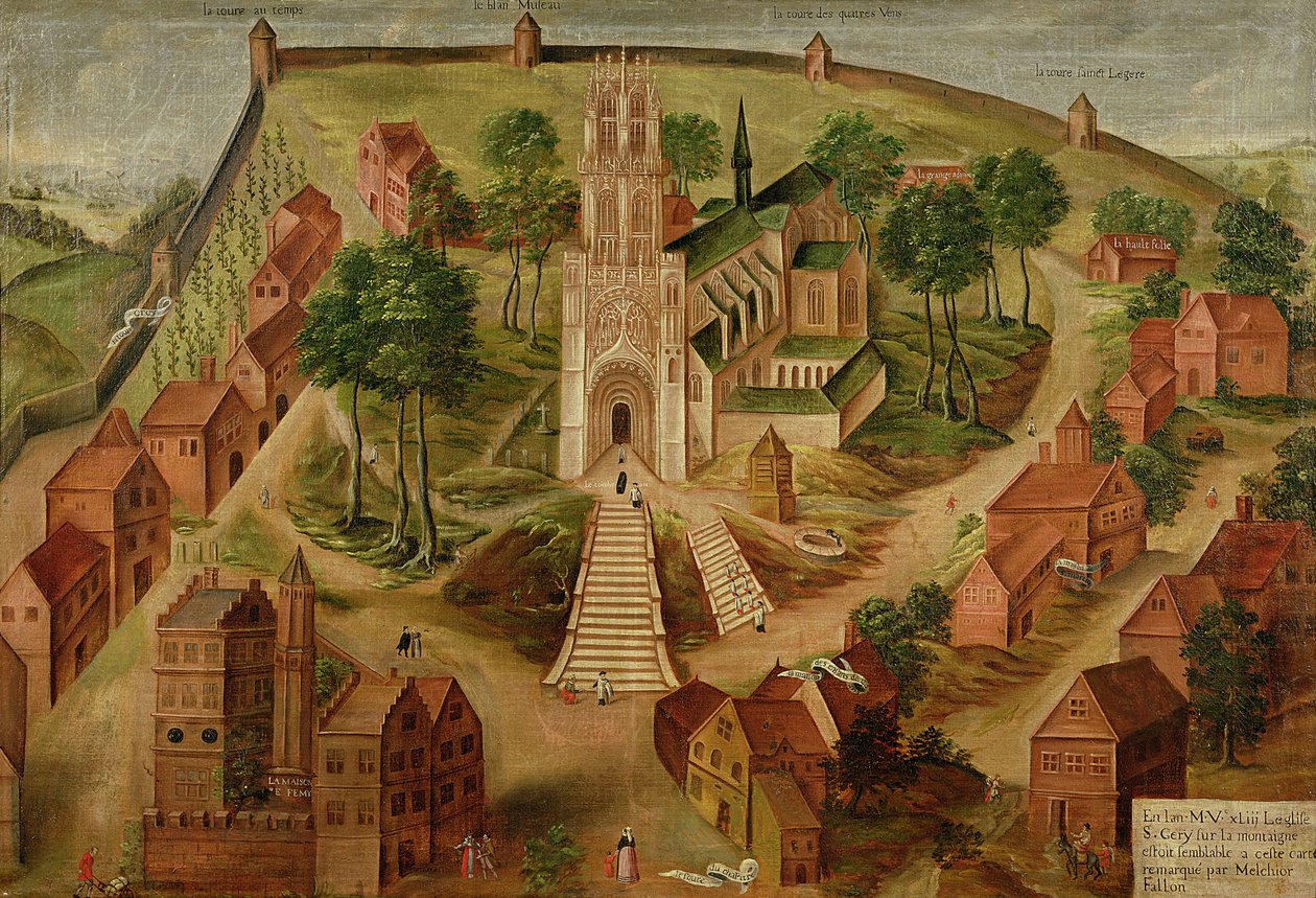1543年在Mont des Boeufs的康布雷圣格里教堂 作者 梅尔基奥·法伦