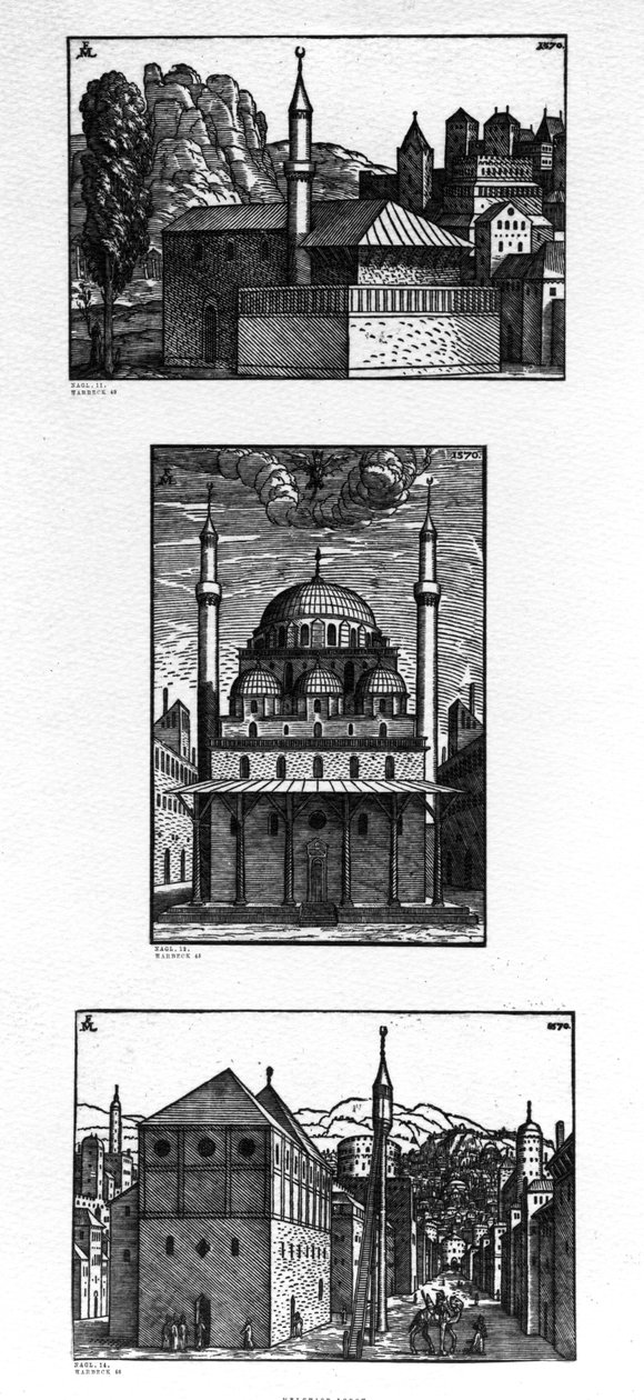君士坦丁堡的街道和清真寺，1570年 作者 梅尔基奥尔（Melchior Lorck）