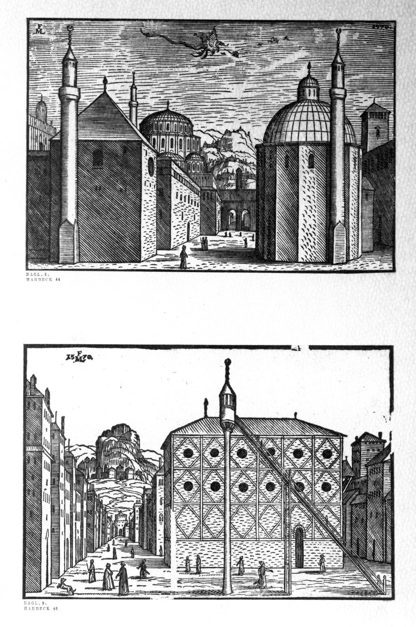 君士坦丁堡的街道和清真寺，1570年 作者 梅尔基奥尔（Melchior Lorck）