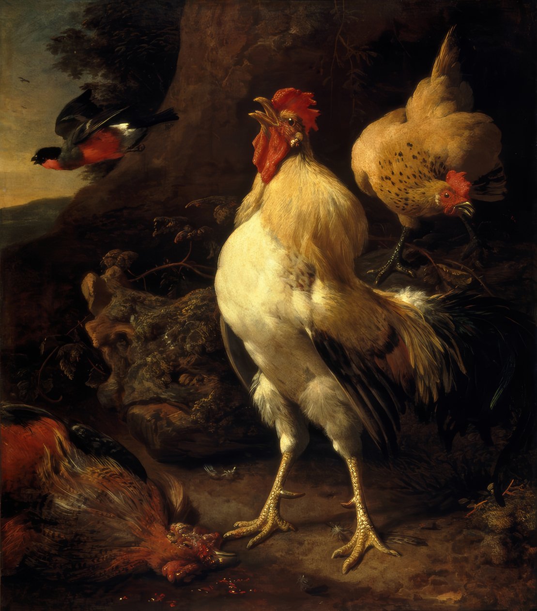 M. de Hondecoeter，胜利公鸡 作者 Melchior de Hondecoeter