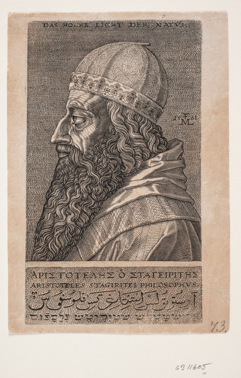 亚里士多德，半身肖像，侧面朝左 作者 梅尔基奥尔（Melchior Lorck）