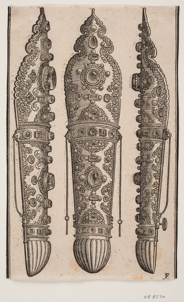 关东军头饰上的羽丛固定器 作者 梅尔基奥尔（Melchior Lorck）