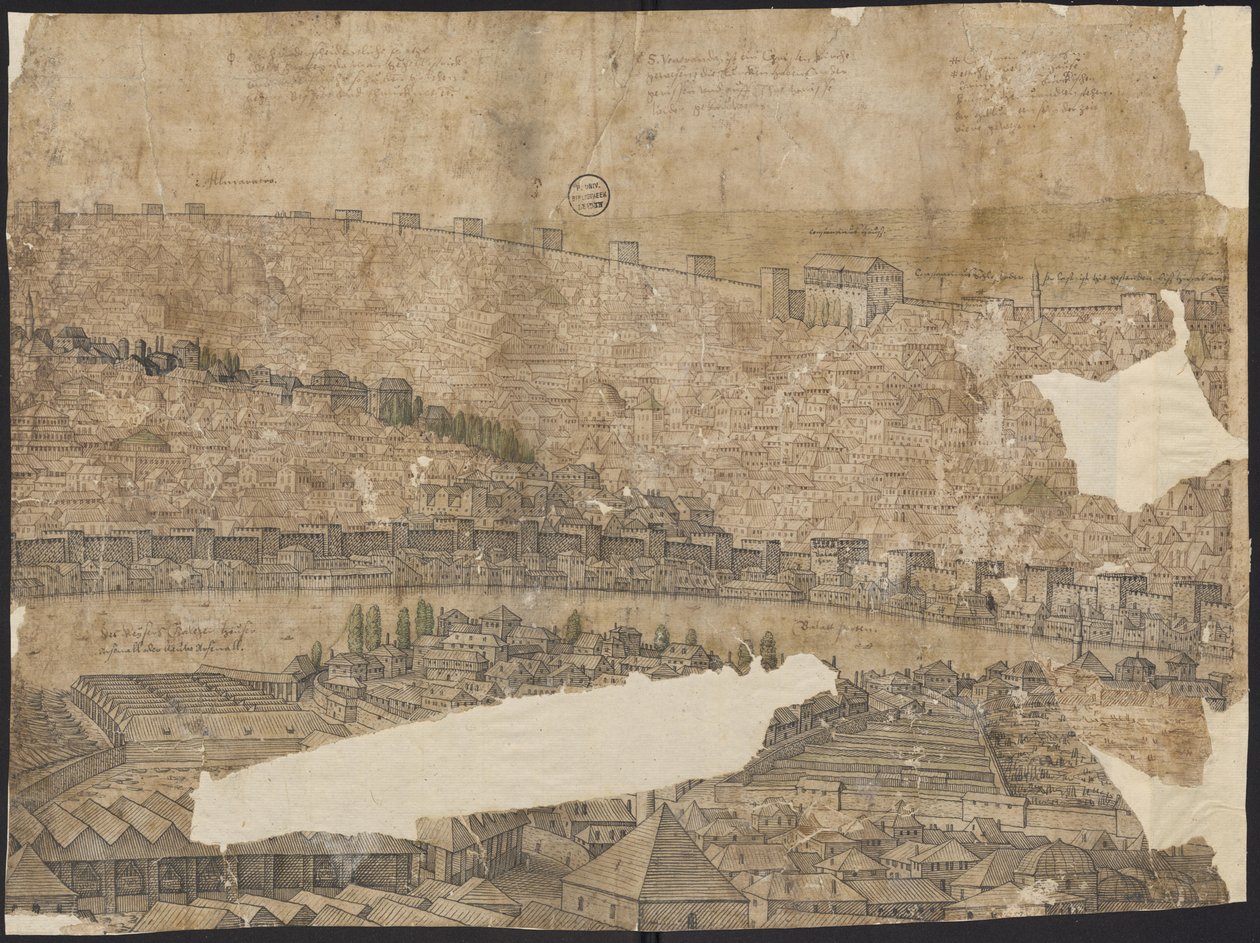 君士坦丁堡远景》，第 16 张，Melchior Lorck，1559 年 作者 梅尔基奥尔（Melchior Lorck）