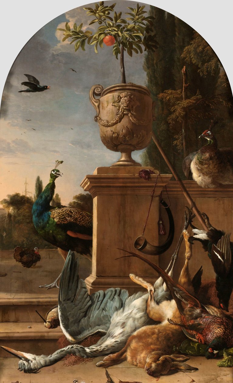 露台上的猎人包 露台上的猎人包 作者 Melchior d'Hondecoeter