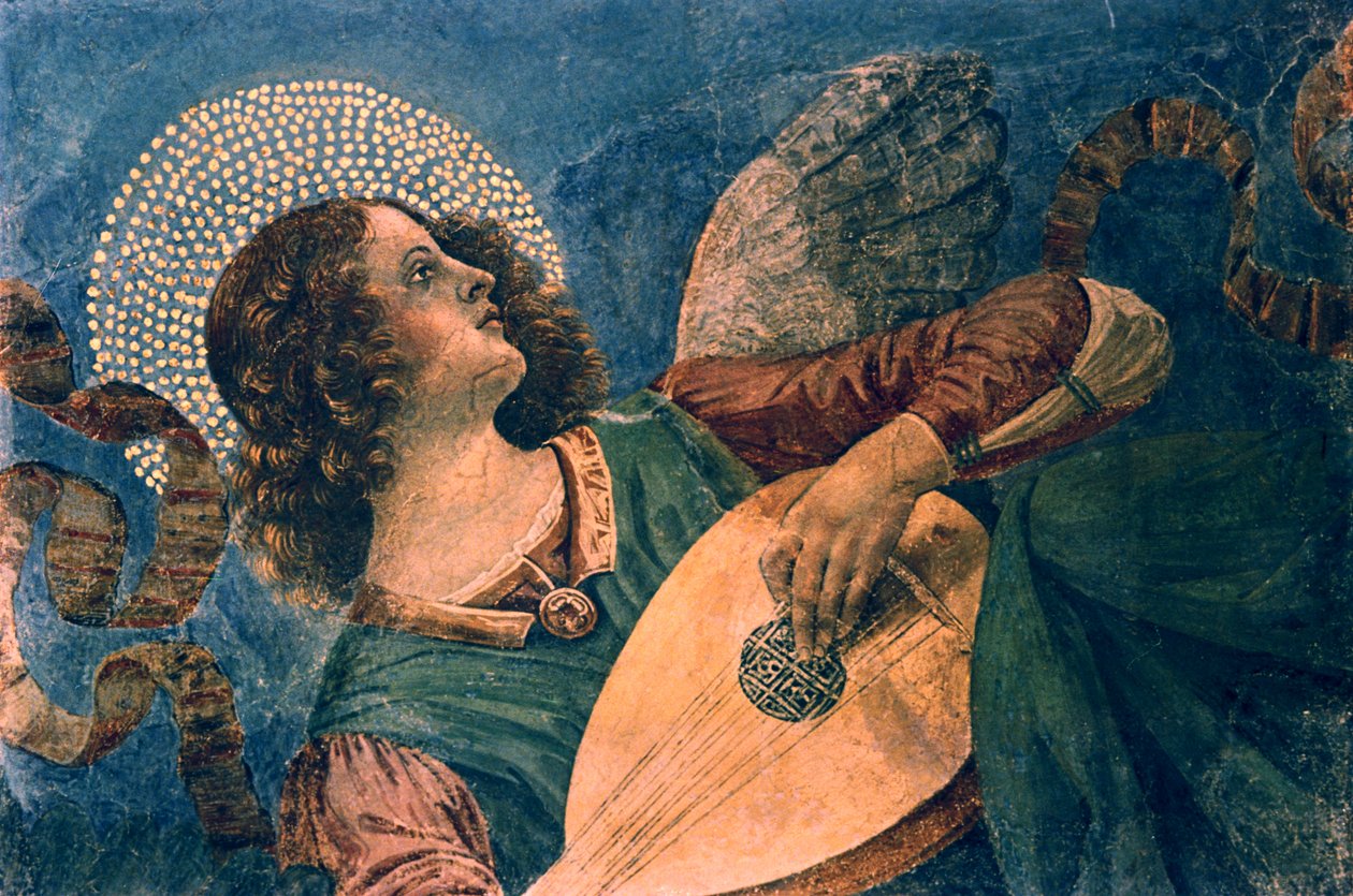 一位演奏琵琶的天使，十五世纪 作者 Melozzo da Forli