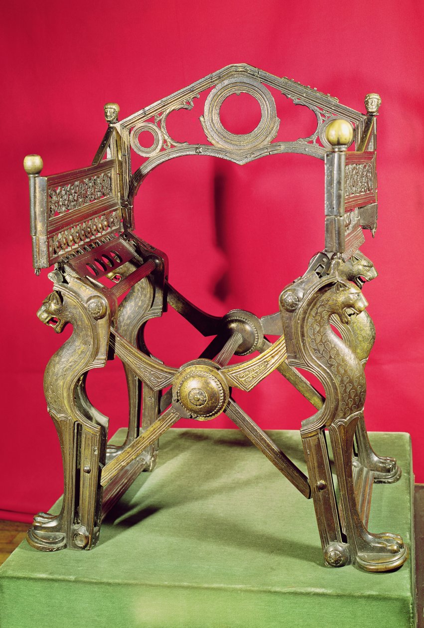 Dagobert国王的王座，（镀金金属） 作者 Merovingian