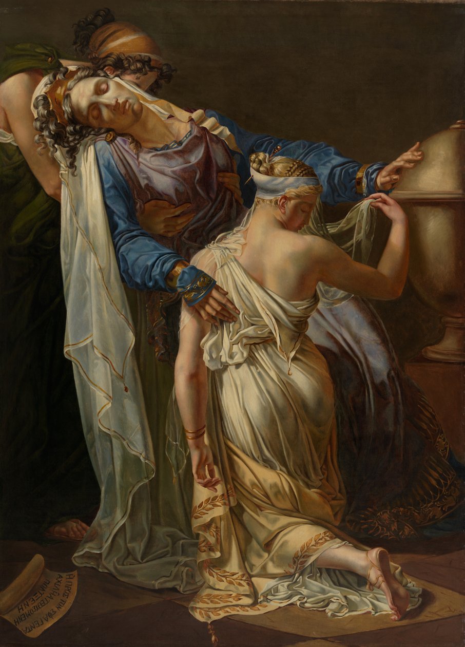 Hecuba和Polyxena，1814年后（布面油画 作者 快乐的约瑟夫·布朗德尔