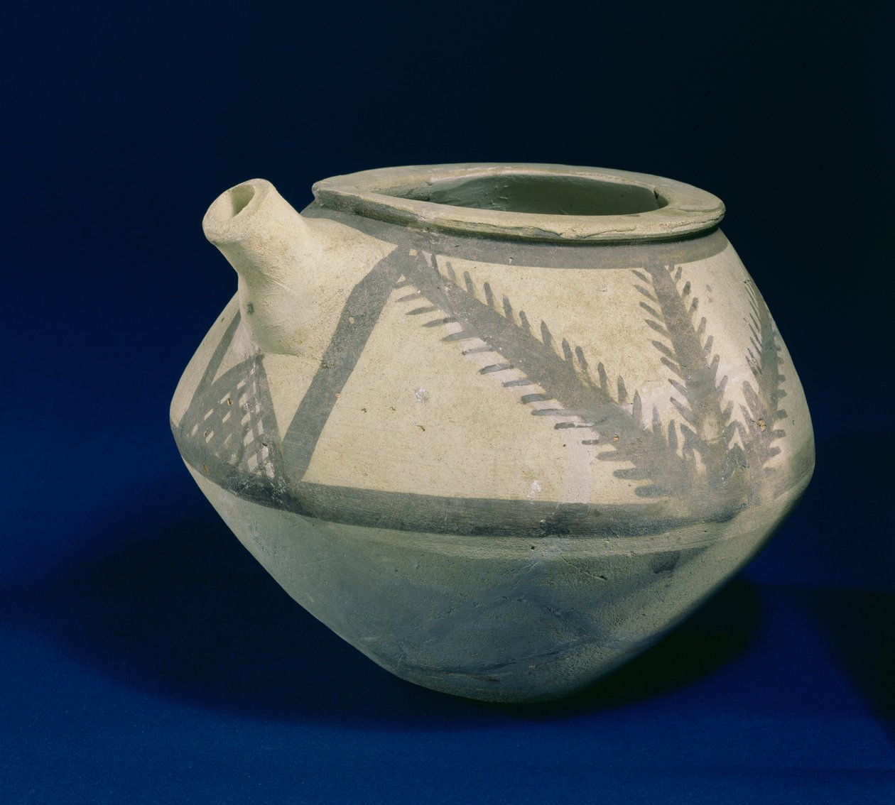 来自伊拉克Jamdat Nasr的喷射船，公元前3000  -  2850年（彩绘陶器） 作者 美索不达米亚