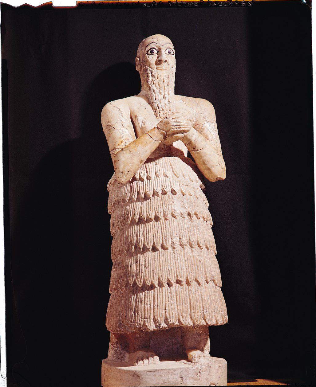 Mari，国王，玛利亚，国王幼发拉底河，公元前2800年至2300年（阿拉巴马斯特）（参见228262） 作者 美索不达米亚