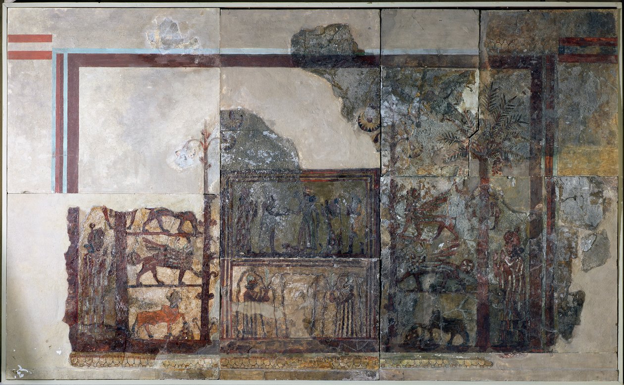Zimri-Lim，Mari国王，在女神Ishtar之前，来自Zimri-Lim宫殿，Mari，中部幼发拉底河，公元前1778-1758 作者 美索不达米亚