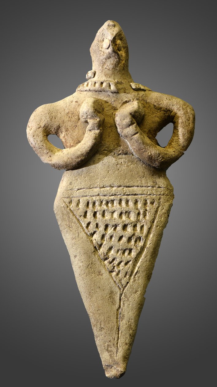 美索不达米亚裸体女人雕像，公元前 2000-1800 年（粘土） 作者 美索不达米亚