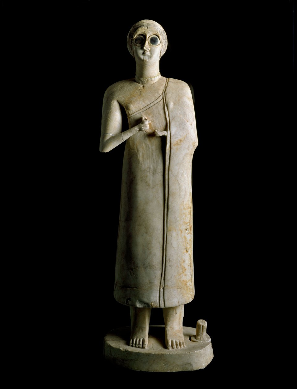 Mesopotamian art: figurine of woman or goddess. Terracotta, 3rd millennium BC From Tell Asmar (Ehnunna in Mesopotamia) Sun. 59 cm Museum of Baghdad, Iraq 作者 美索不达米亚
