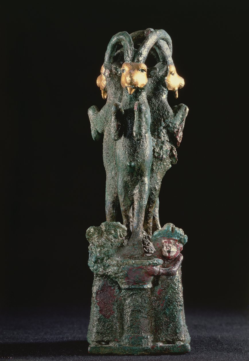 Sacred tree formed from three goats, from Larsa, southern Mesopotamia, c.1750 BC (bronze & gold) 作者 美索不达米亚