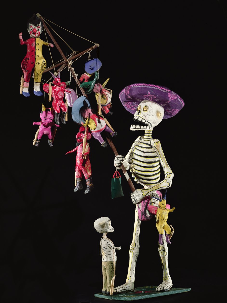 死亡之日：来自瓦哈卡的玩具小贩（papier mache） 作者 墨西哥学校