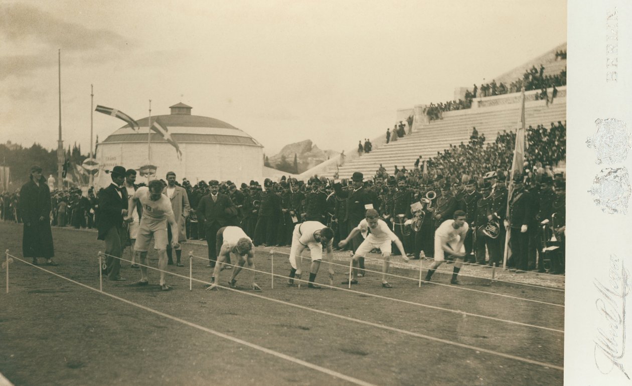 奥运会，1896年;准备100米比赛 作者 迈尔·艾伯特