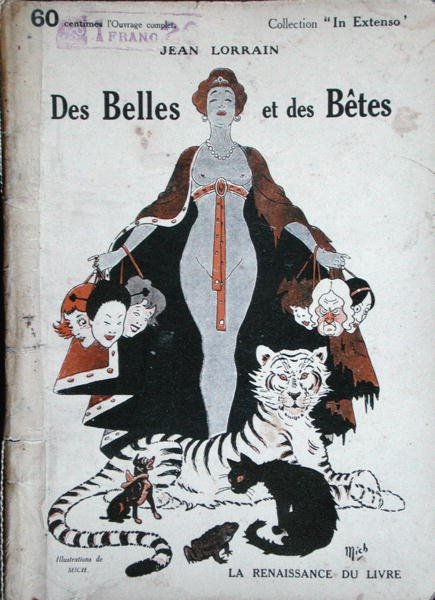 让-洛兰（1855-1906）的《美女和美女》封面，约1920年（彩色平印）。 作者 我