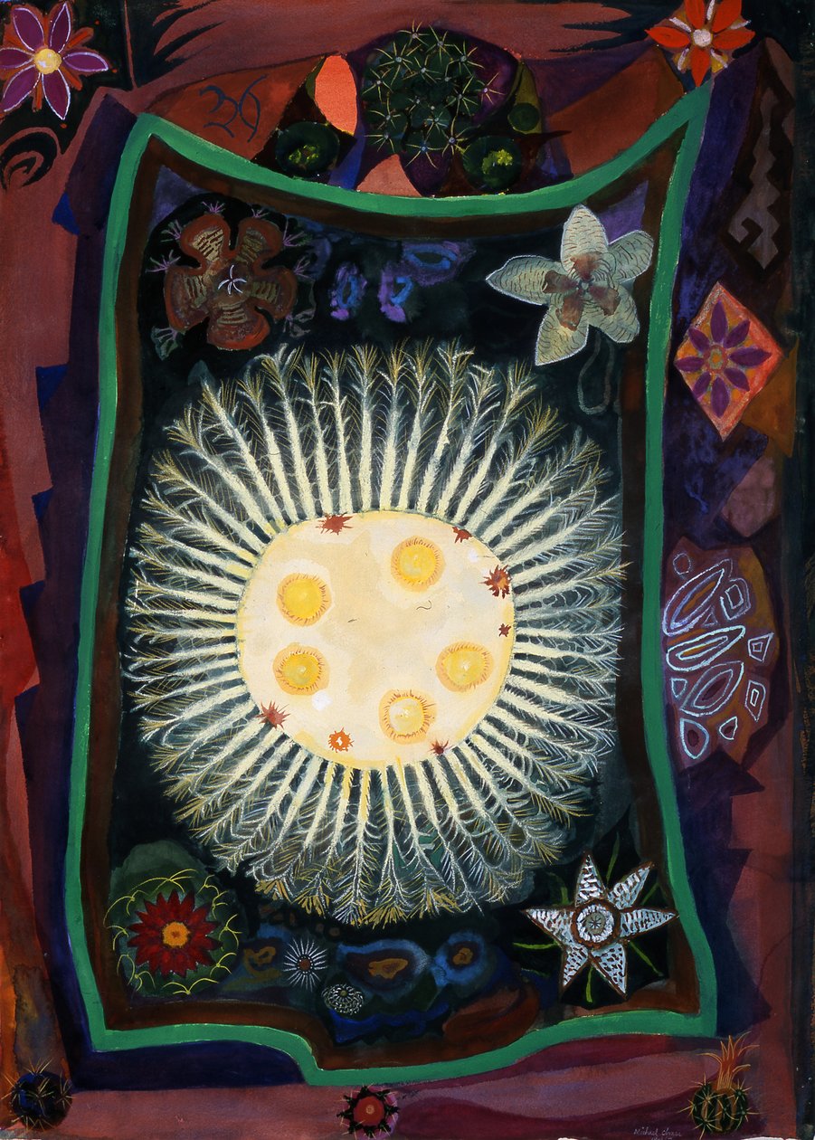 向Echincactus致敬，1999年（纸上写着） 作者 迈克尔·蔡斯