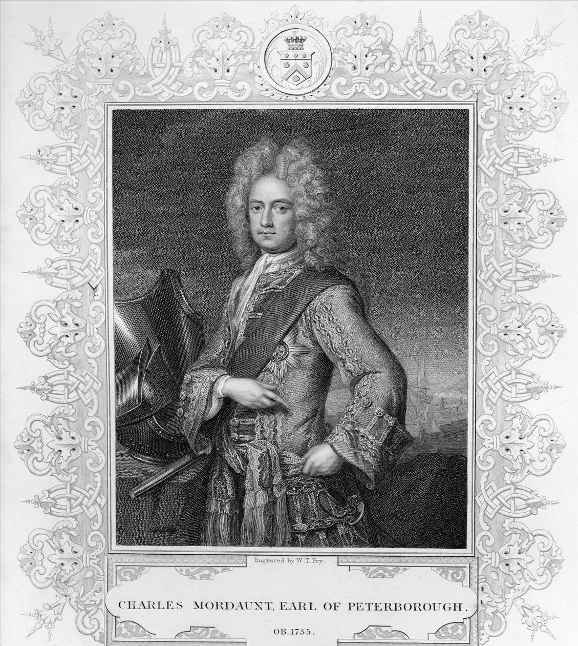 彼得伯勒伯爵Charles Mordaunt，由WT Fry雕刻 作者 迈克尔·达尔