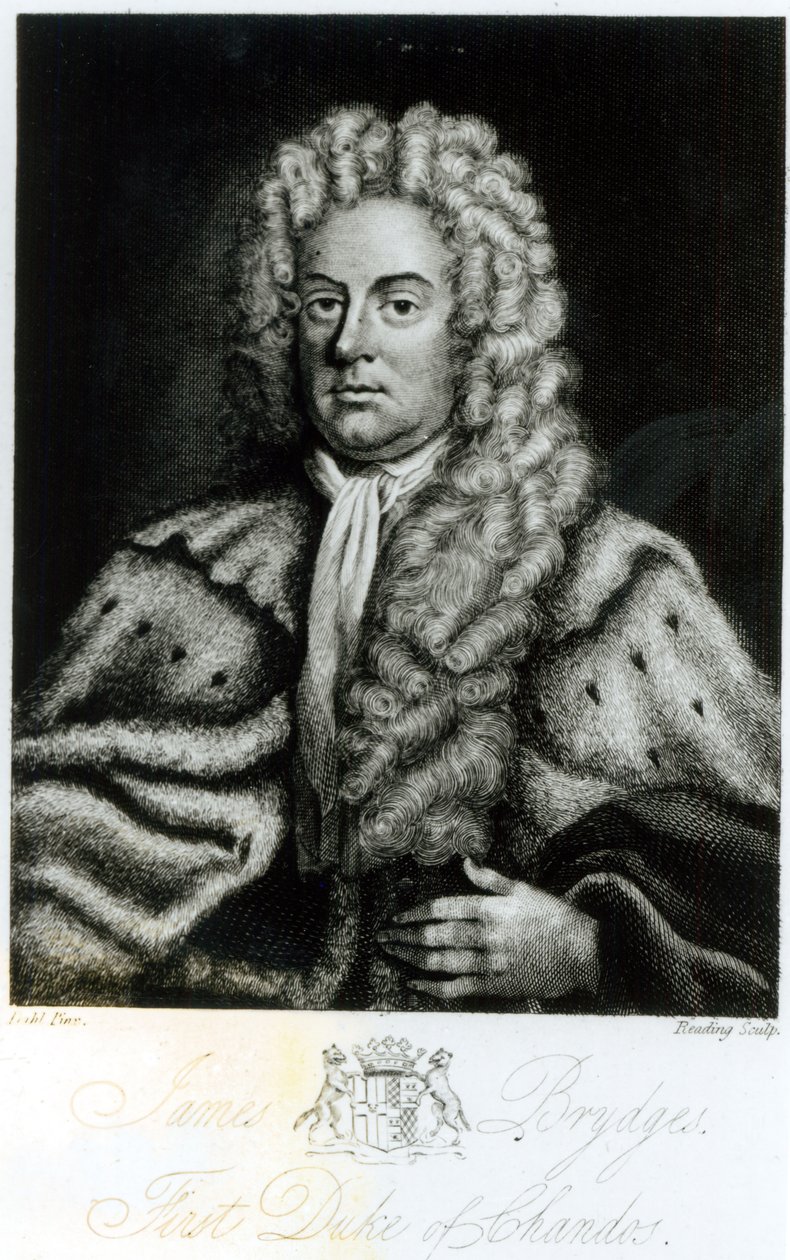 James Brydges的肖像，第一个Chandos公爵（1673-1744），由Burnet Reading（1776-1822）刻。 作者 迈克尔·达尔
