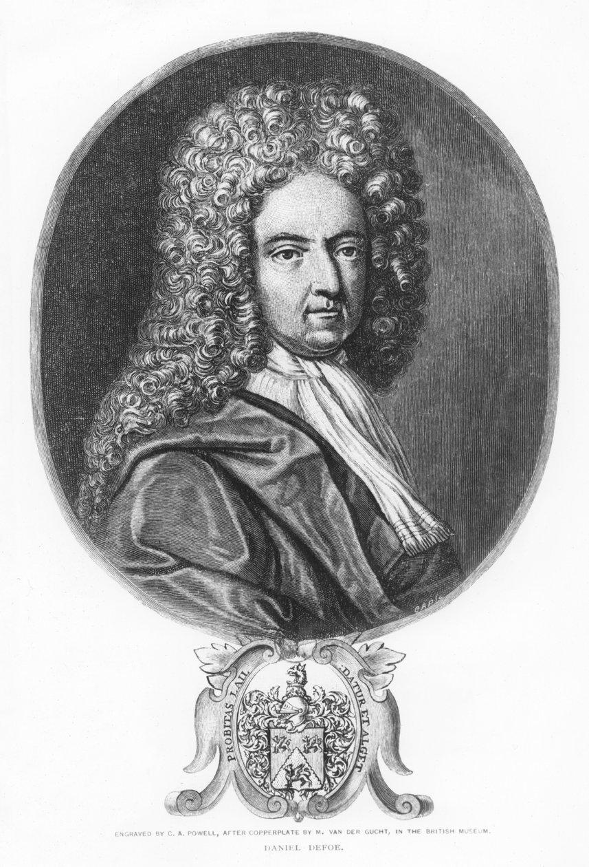 Daniel Defoe，由CA Powell雕刻 作者 迈克尔·范·德·古赫特