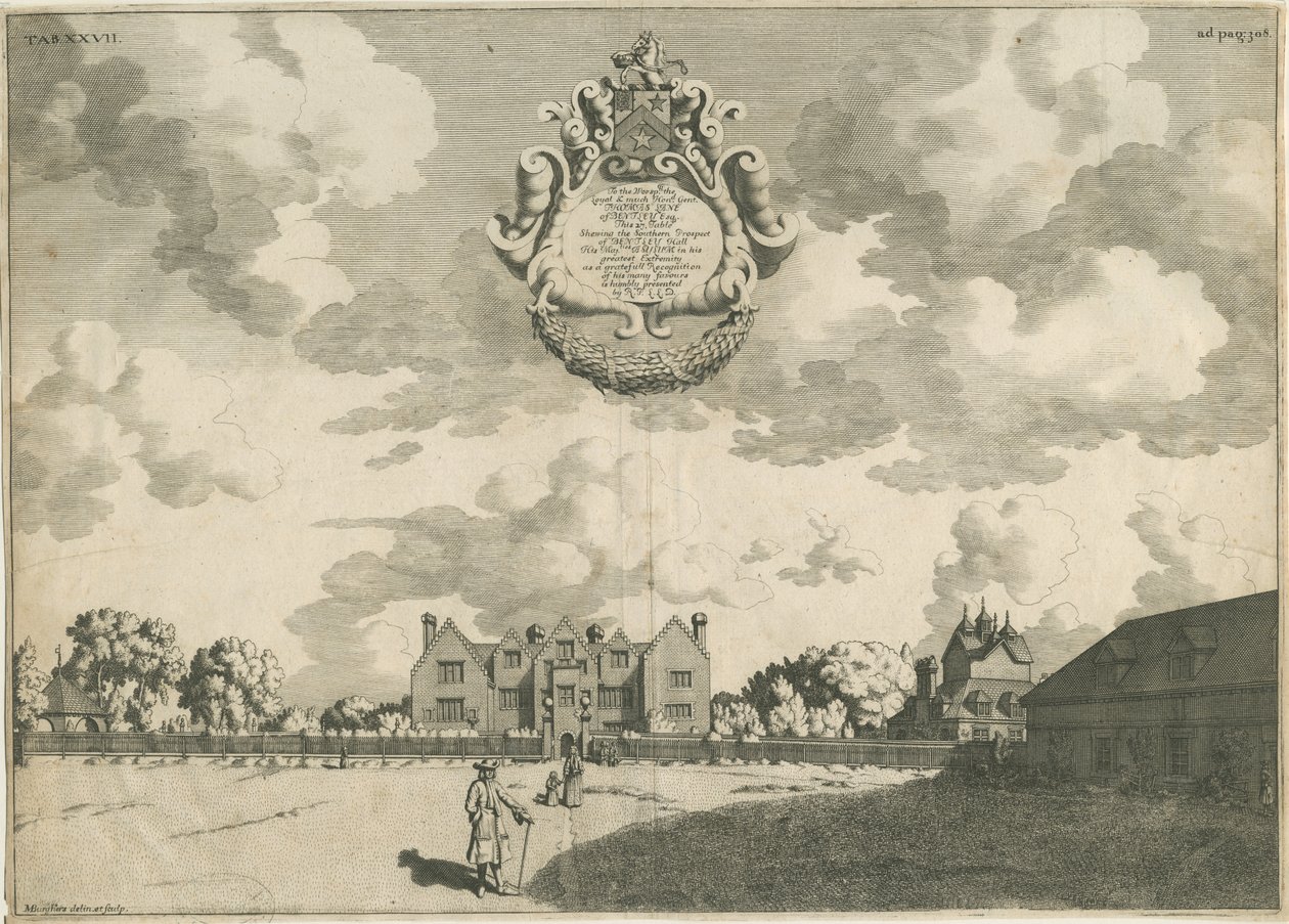 宾利·霍尔（Bentley Hall）：铜版雕刻，编号[1653-1686] 作者 迈克尔·伯格斯