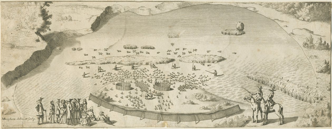 High Offley - Shebben Pool: 雕刻，nd [1653-1686] (打印) 作者 迈克尔·伯格斯