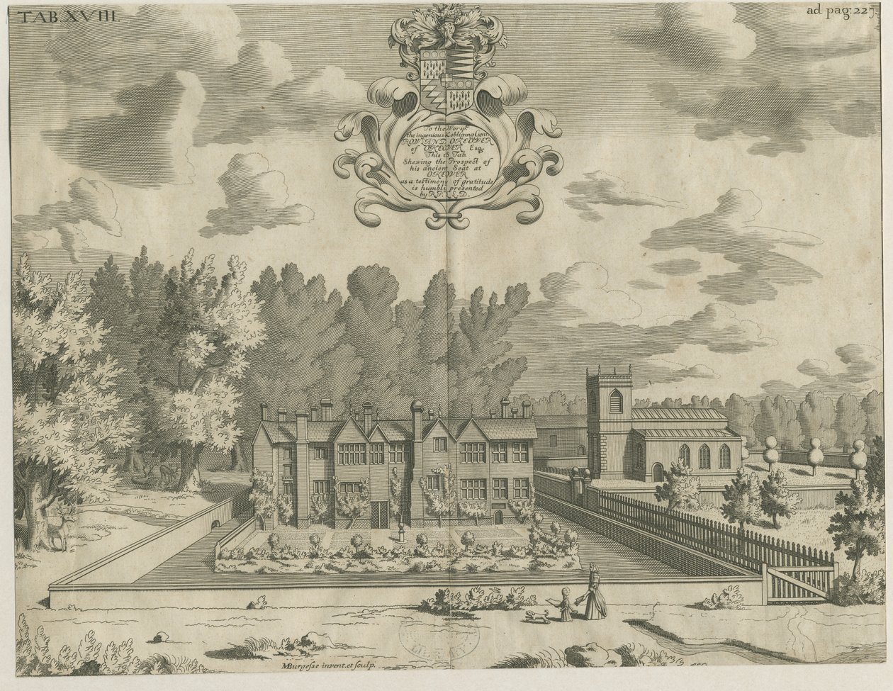 Okeover Hall：版画和雕刻[1653-1686] 作者 迈克尔·伯格斯