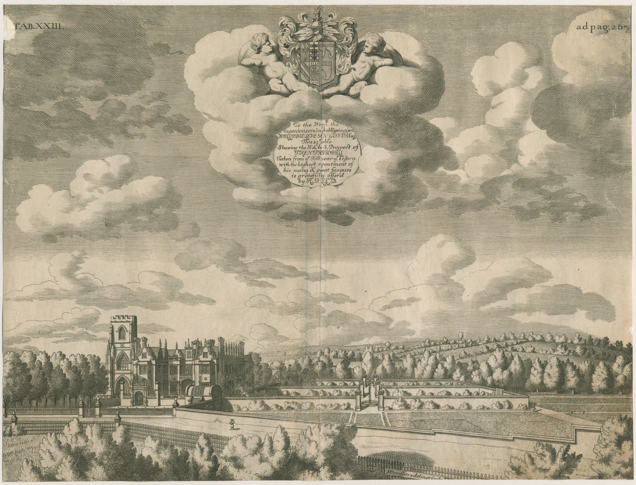 特伦瑟姆·霍尔（Trentham Hall）：版画和雕刻[1686] 作者 迈克尔·伯格斯