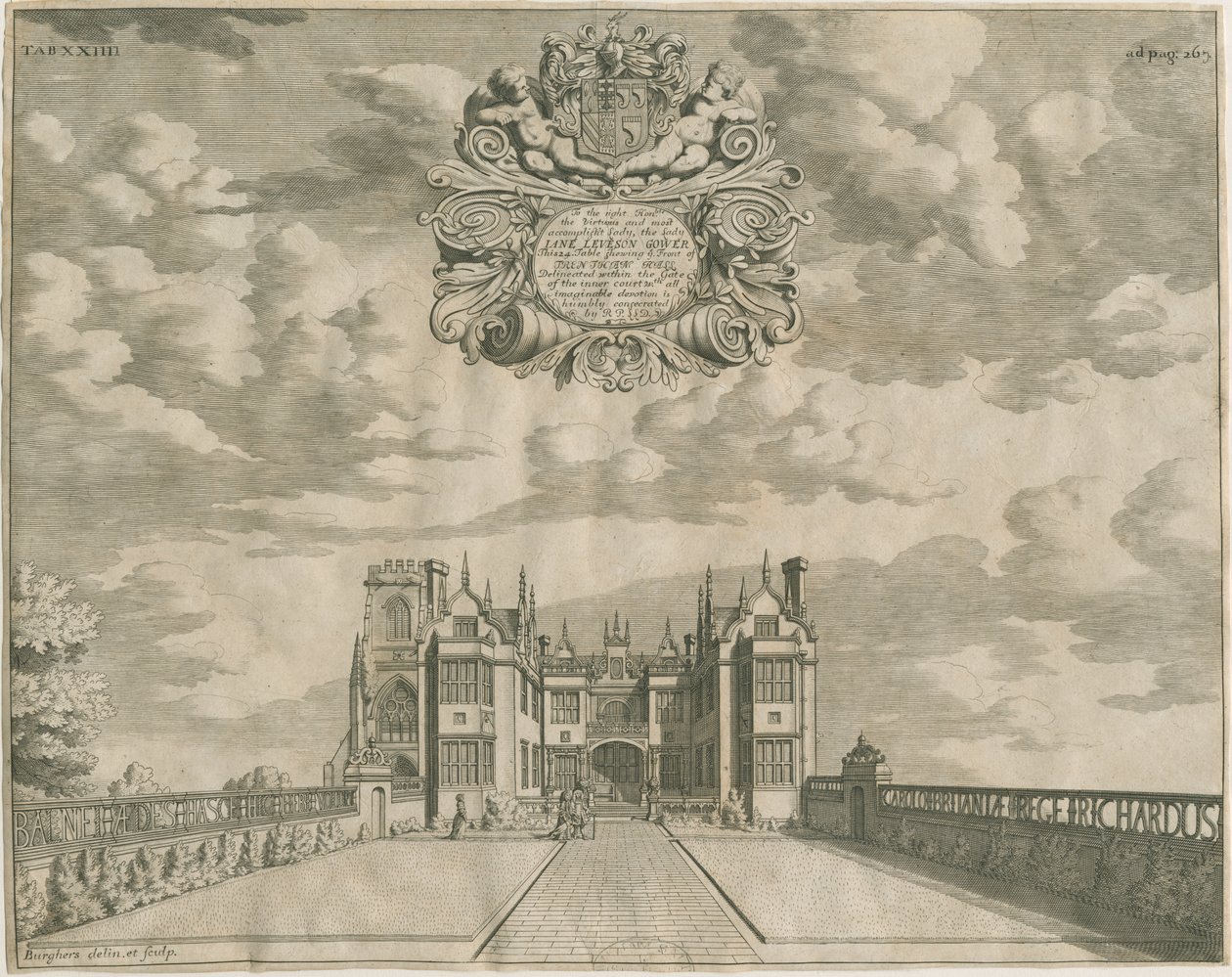 特伦瑟姆·霍尔（Trentham Hall）：版画和雕刻[1686] 作者 迈克尔·伯格斯
